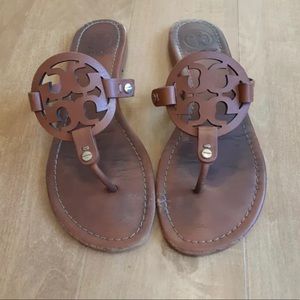 Tan / brown tory burch miller sandals